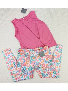 Honesty Girls Activewear Set XL  ( 14 - 16 )  Athletic Leggings Sports Top
